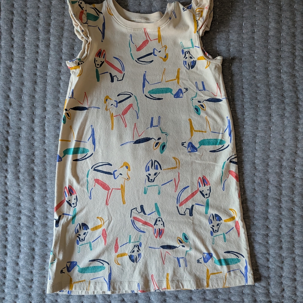 Tea Collection Girls "Best Friend" Dog Print Dress - Like New - Size 10